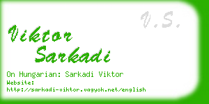 viktor sarkadi business card